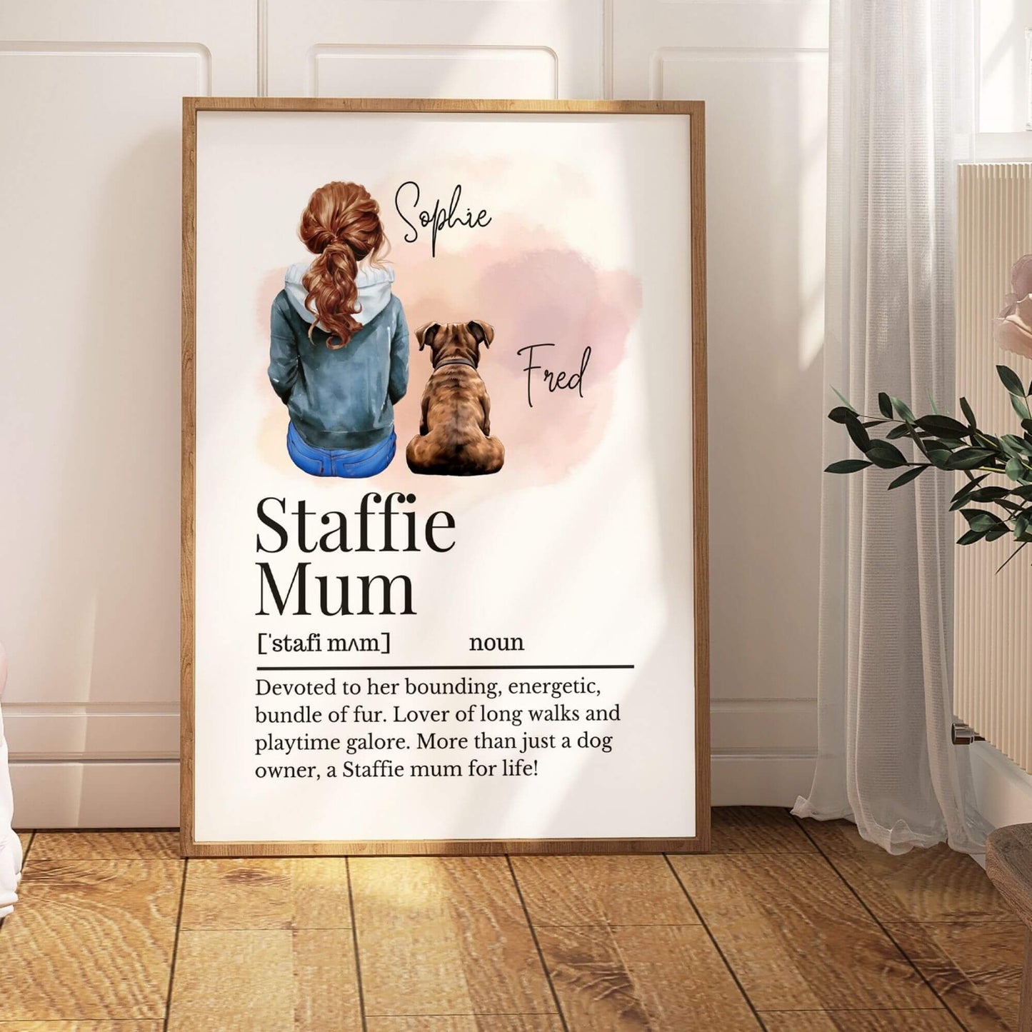 Staffie Mum Definition Print