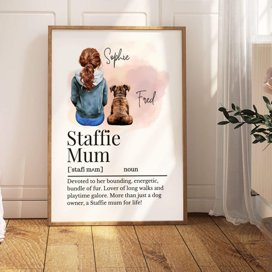 Staffie Mum Definition Print