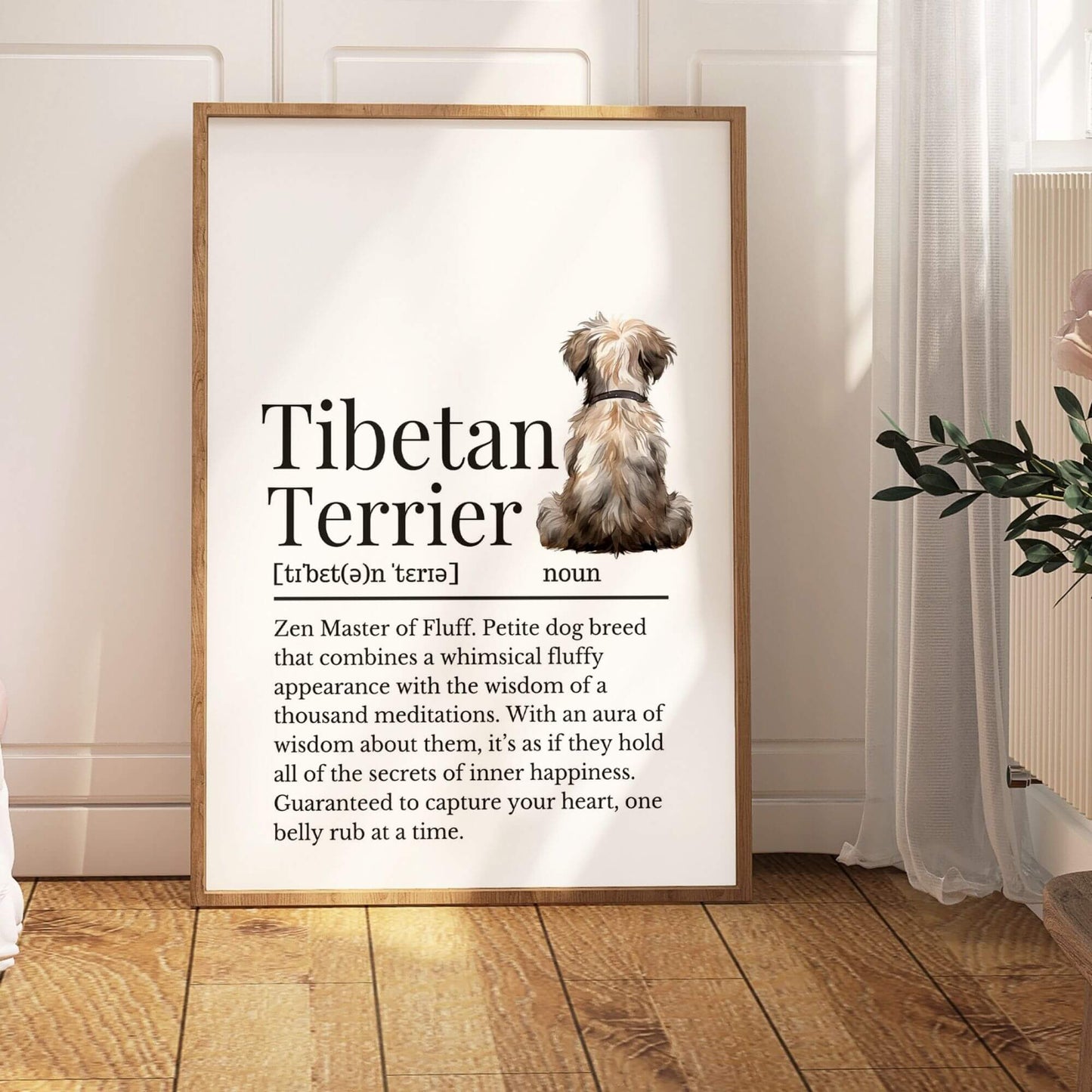 Illustrated Tibetan Terrier Definition Print