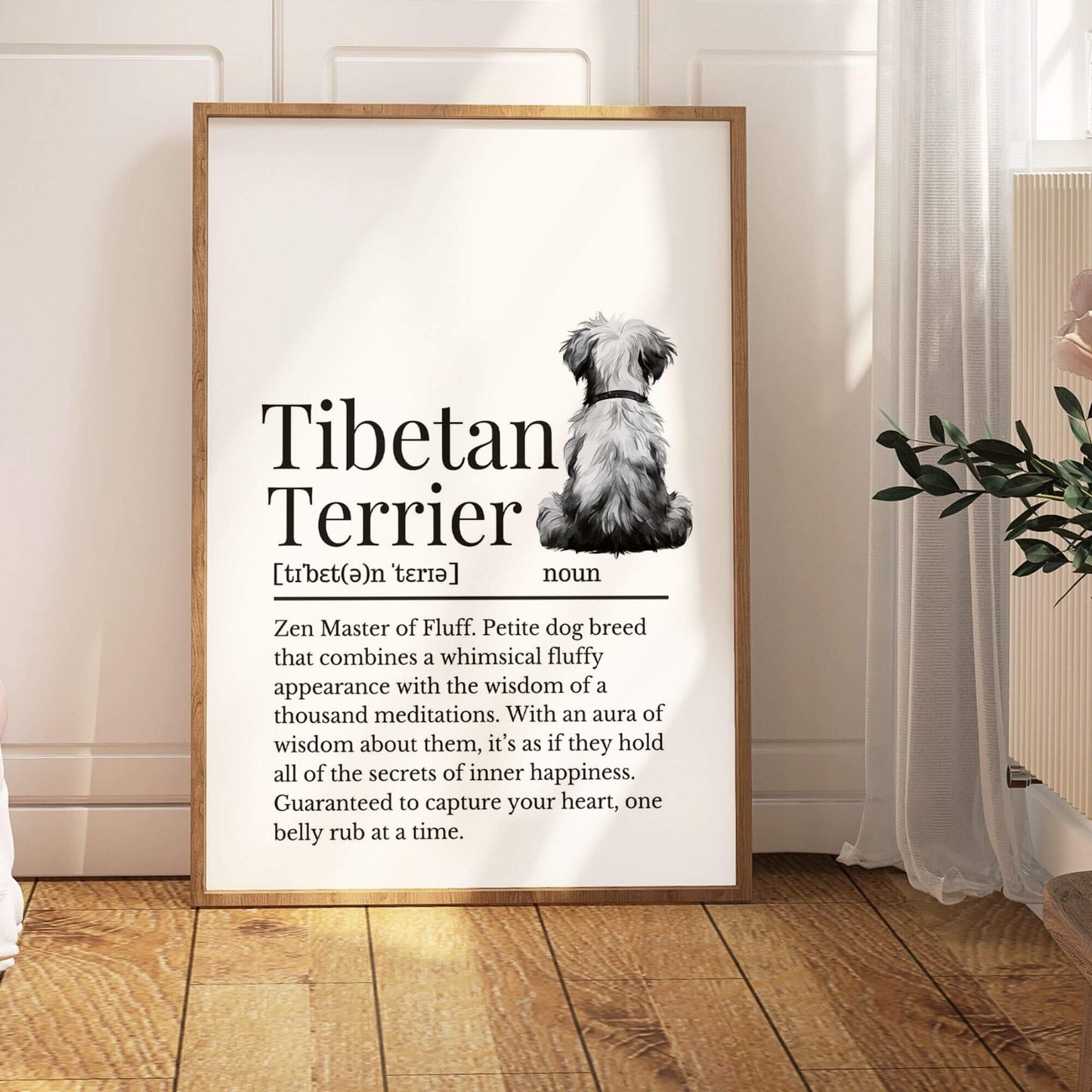 Illustrated Tibetan Terrier Definition Print