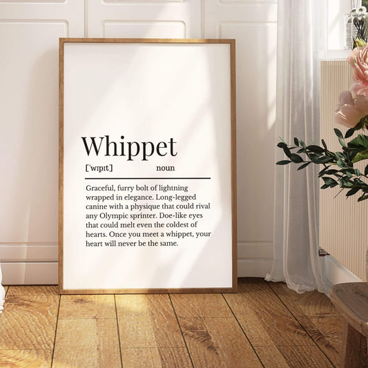 Whippet Dog Definition Print