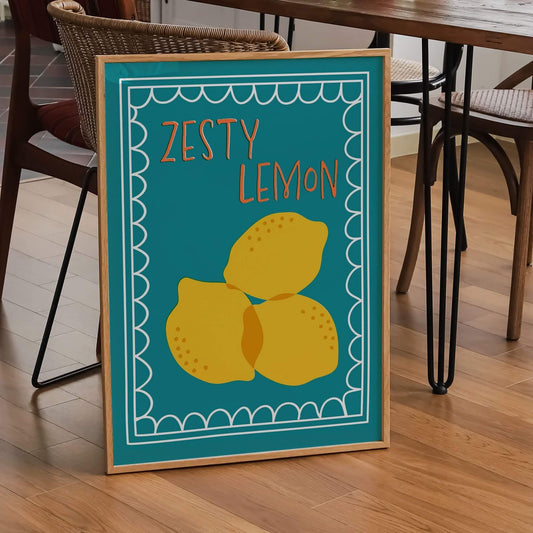 Zesty Lemon Wall Print