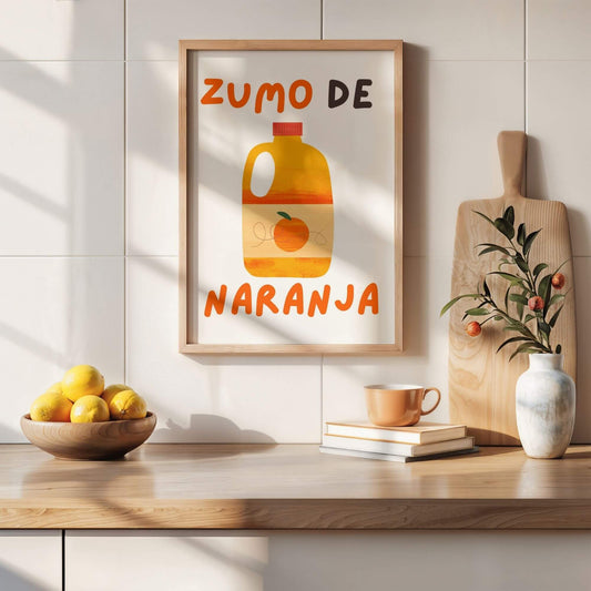 Zumo De Naranja Wall Print